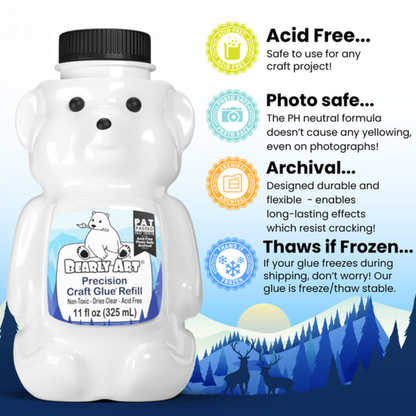 Bearly Art - Precision Craft Glue - The Refill 11 fl oz