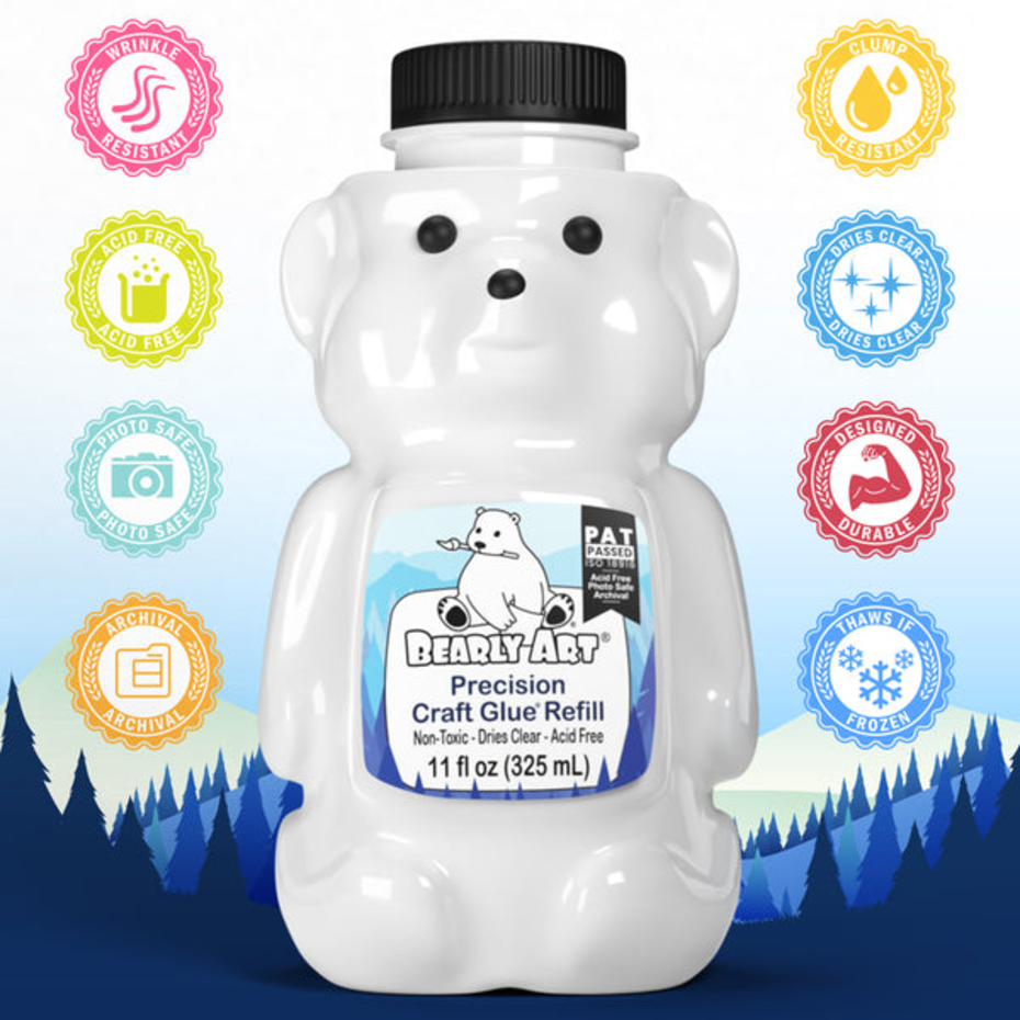 Bearly Art - Precision Craft Glue - The Refill 11 fl oz