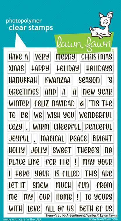Lawn Fawn - Henry's Build-A-Sentiment: Winter
