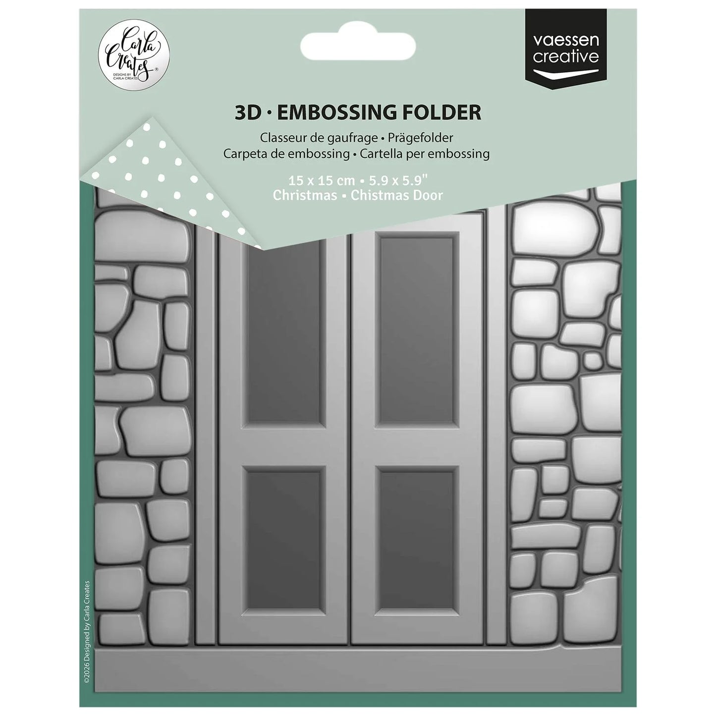 Vaessen - Embossing Folder Christmas Door
