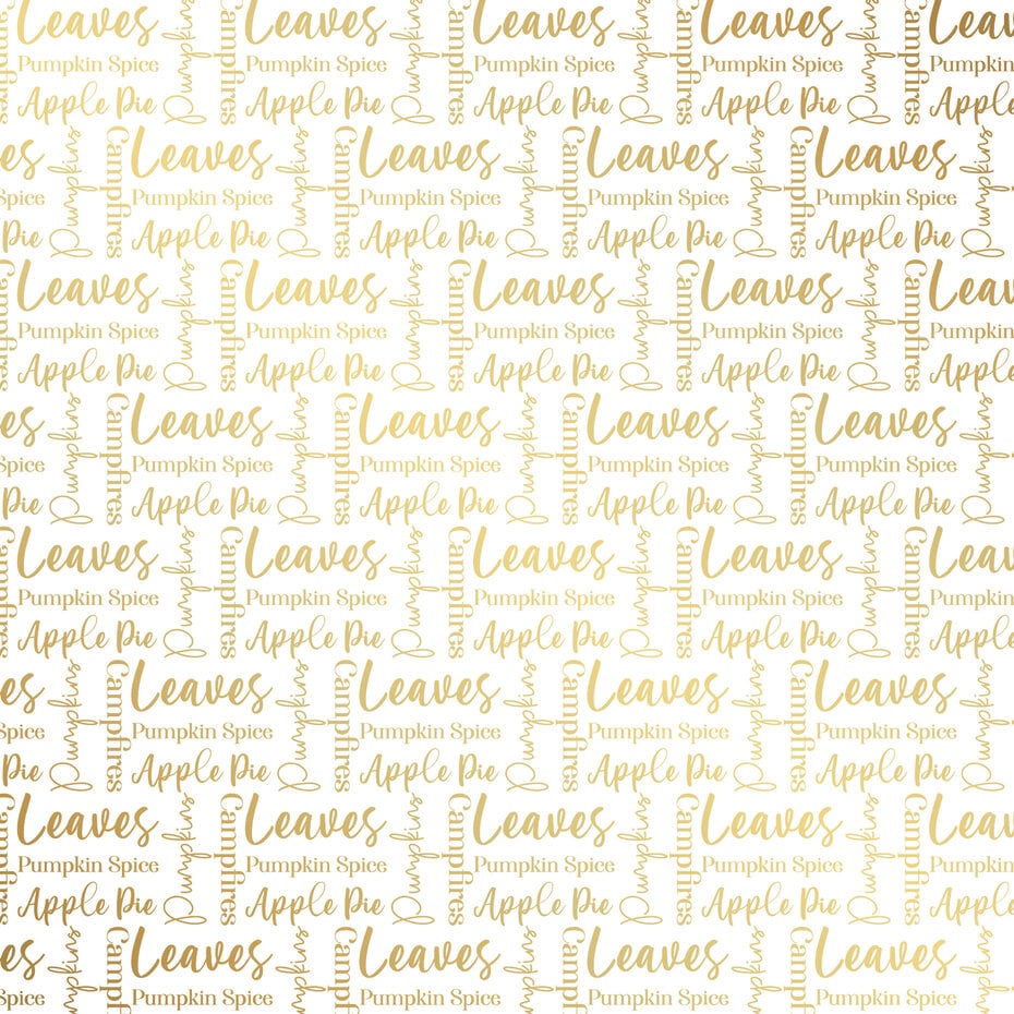 Crafter's Companion - Luxury Foiled Acetate Pumpkin Spice Season Text 8x8" (1pc)