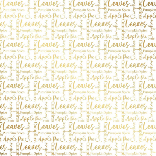 Crafter's Companion - Luxury Foiled Acetate Pumpkin Spice Season Text 8x8" (1pc)