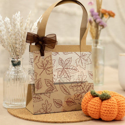 Crafter's Companion - Luxury Foiled Acetate Pumpkin Spice Season Leaves 8x8" (1pc)