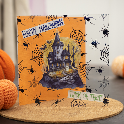 Crafter's Companion - Luxury Foiled Acetate Trick Or Treat Spiderweb 8x8" (1pc)