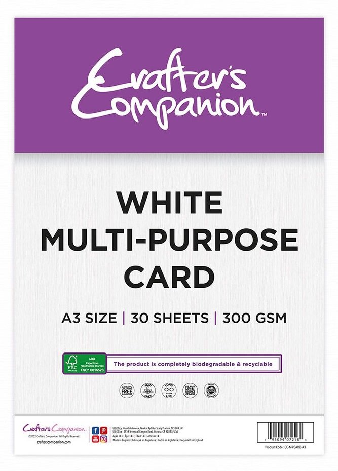 Crafter's Companion - A3 White Multi-Purpose Card