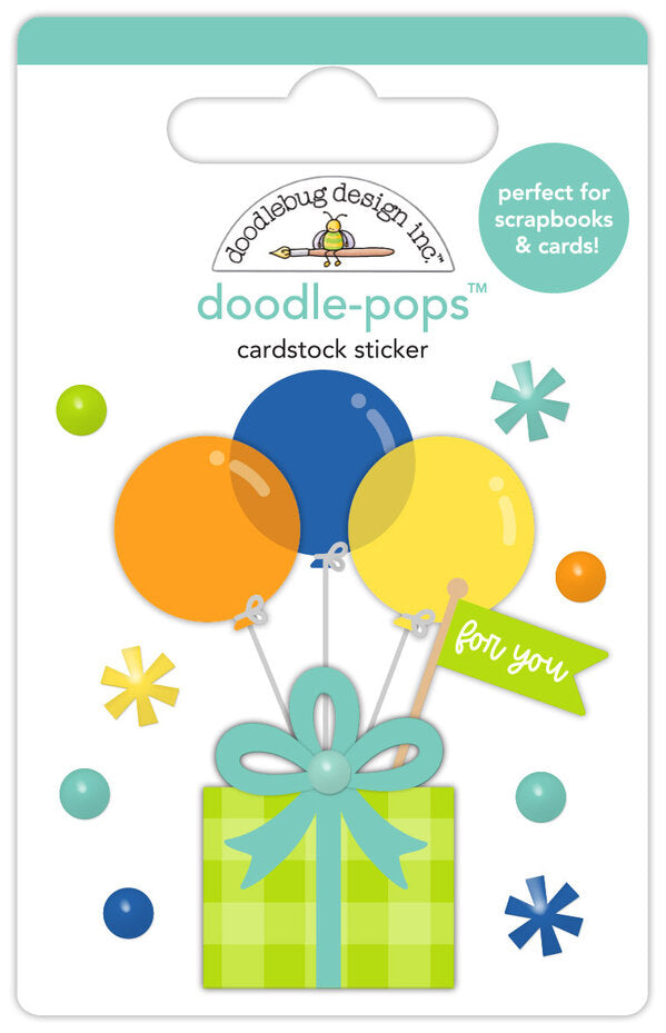 Doodlebug Design Balloons & Banners Doodle-Pops Surprise Party (9186)