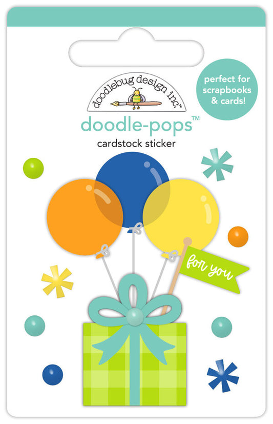 Doodlebug Design Balloons & Banners Doodle-Pops Surprise Party (9186)