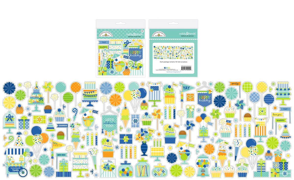 Doodlebug Design Balloons & Banners Odds & Ends (9202)