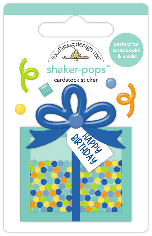 Doodlebug Design Balloons & Banners Shaker-Pops Happy Birthday (9180)