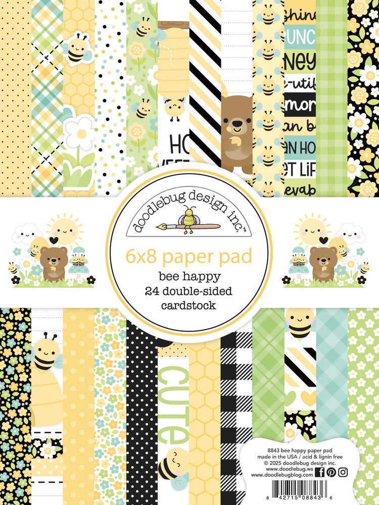 Doodlebug Design - Bee Happy Paper Pad 6x8"