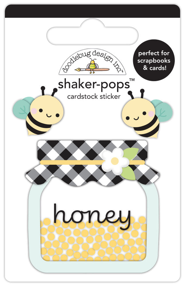 Doodlebug Design - Bee Happy Honey Bees Shaker-Pops