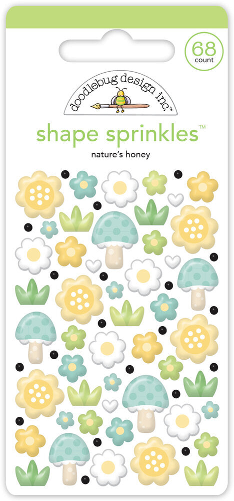Doodlebug Design - Bee Happy Nature's Honey Shape Sprinkles