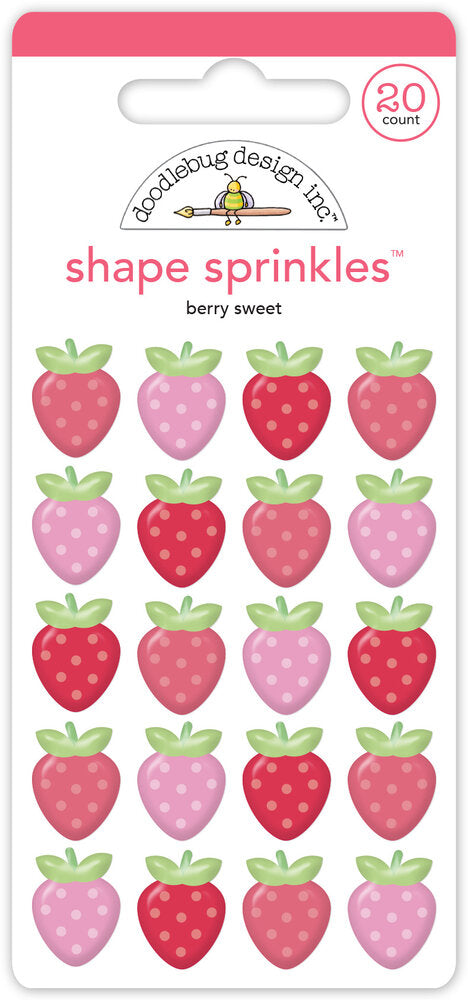 Doodlebug Design - Berry Sweet Shape Sprinkles