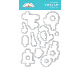 SET DEAL: Doodlebug Design - Birthday Boy Doodle Stamps + Metal Dies