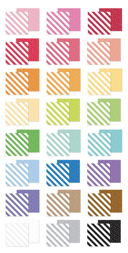 Doodlebug Design Candy Stripe-Sprinkles Rainbow 6x8 Inch Petite Prints Paper Pad (9060)