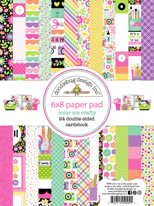 Doodlebug Design Color Me Crafty 6x8 Inch Paper Pad (9094)