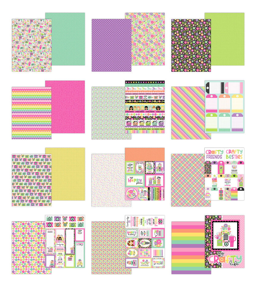 Doodlebug Design Color Me Crafty 6x8 Inch Paper Pad (9094)