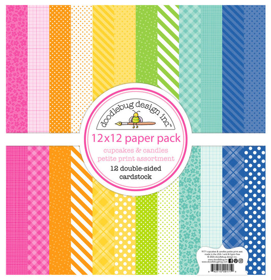 Doodlebug Design Cupcakes & Candles 12x12 Inch Petite Prints Assortment Pack (9171)