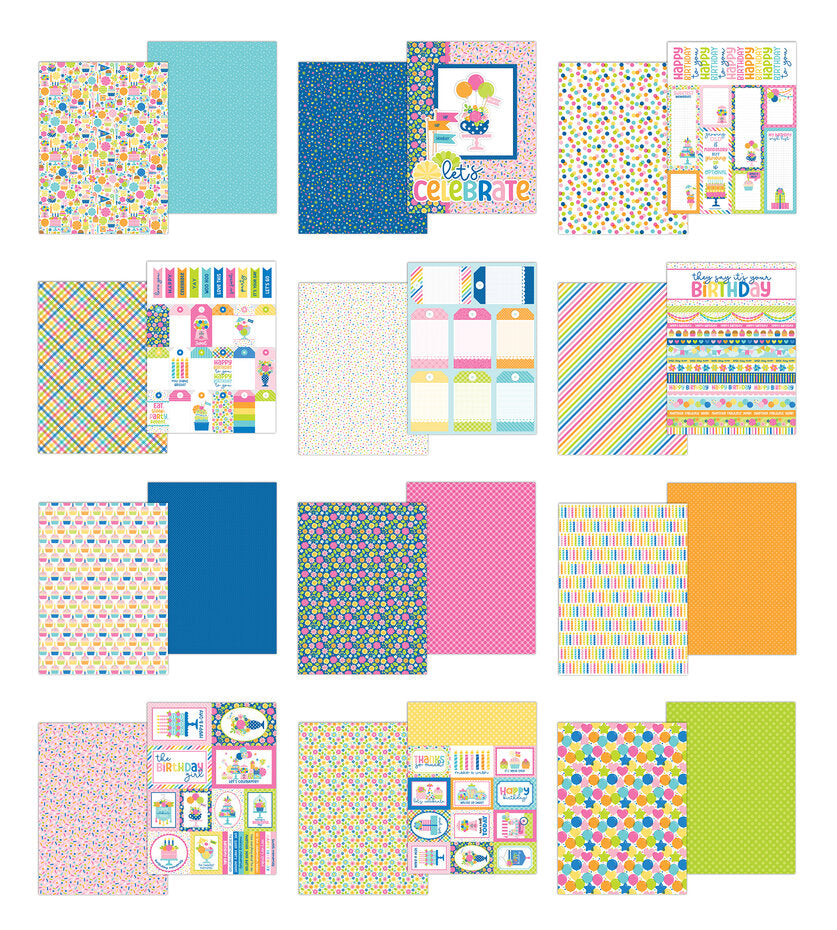 Doodlebug Design Cupcakes & Candles 6x8 Inch Paper Pad (9154)