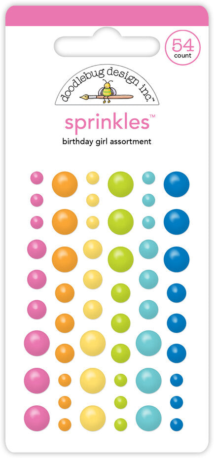 Doodlebug Design Cupcakes & Candles Assortment Sprinkles Birthday Girl (9124)