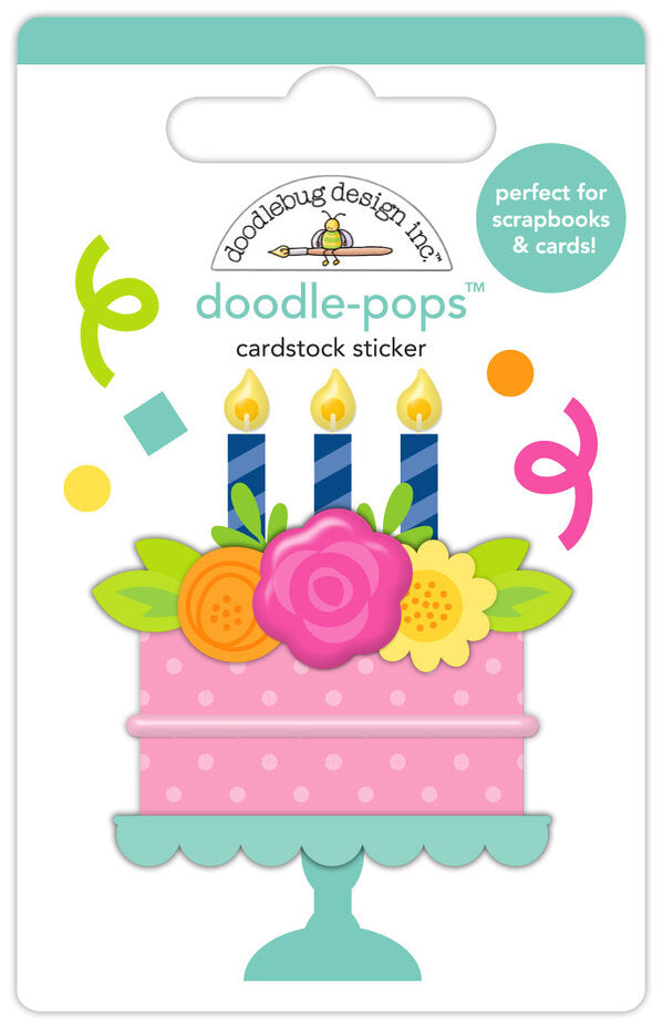 Doodlebug Design Cupcakes & Candles Doodle-Pops Birthday Cake (9133)