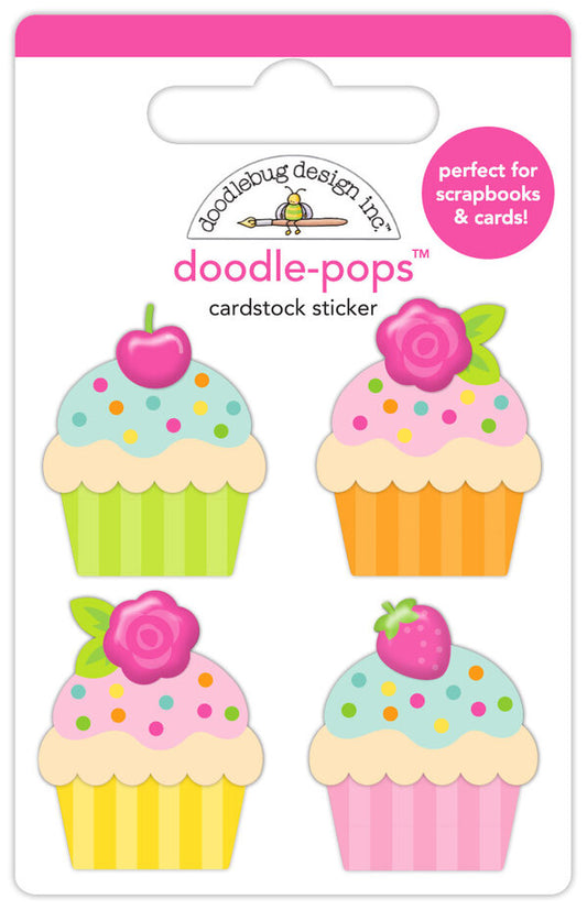 Doodlebug Design Cupcakes & Candles Doodle-Pops Cute Cakes (9135)