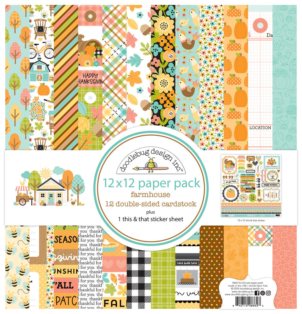 Doodlebug Design - Farmhouse Paper Pack 12x12"