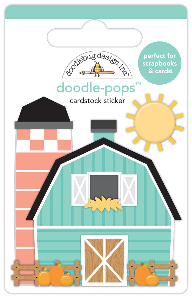 Doodlebug Design - Farmhouse Barn In The Usa Doodle-Pops