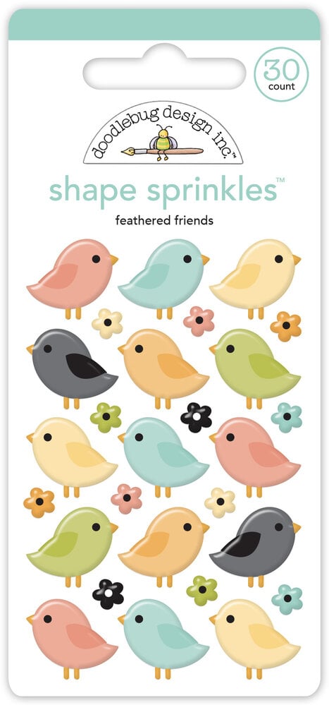 Doodlebug Design - Farmhouse Feathered Friends Shape Sprinkles