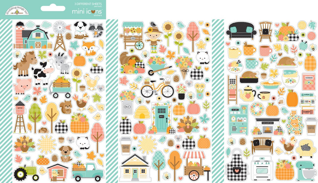 Doodlebug Design - Farmhouse Mini Icons Stickers