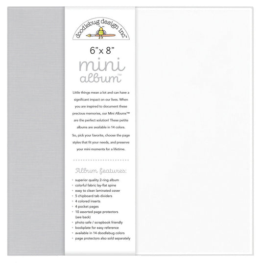 Doodlebug Design - 6x8" Album Gray