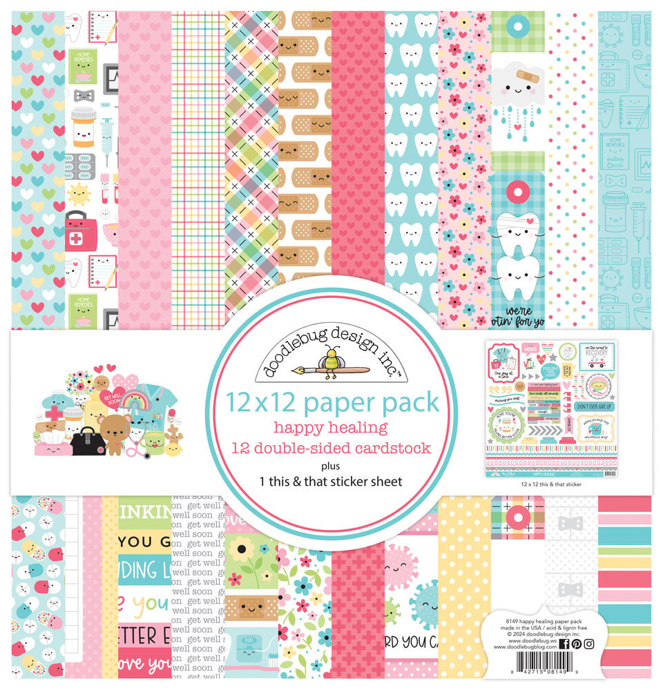 Doodlebug Design - Happy Healing Paper Pack 12x12"