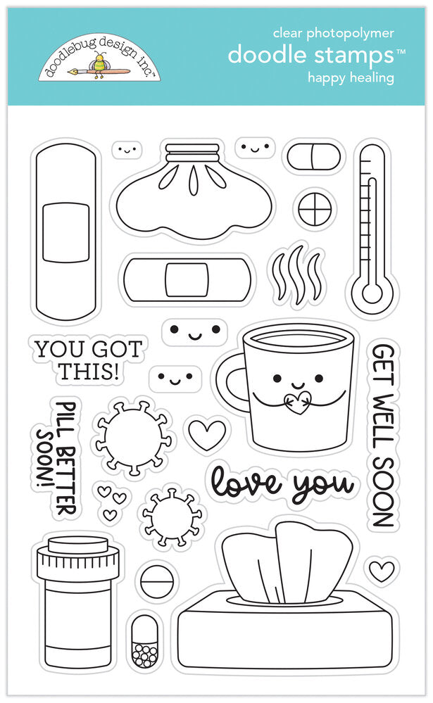 Doodlebug Design - Happy Healing Doodle Stamps