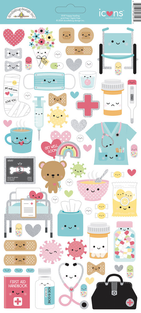 Doodlebug Design - Happy Healing Icons Stickers