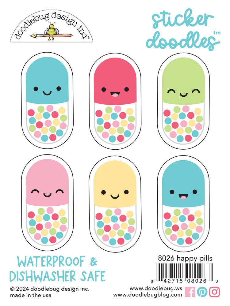 Doodlebug Design - Happy Pills Sticker Doodles