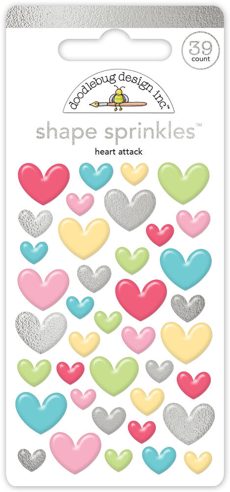 Doodlebug Design - Heart Attack Shape Sprinkles