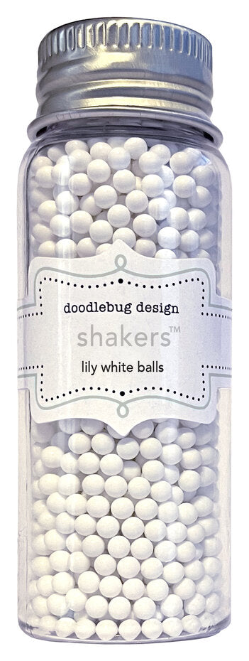 Doodlebug Design - Lily White Shaker Balls