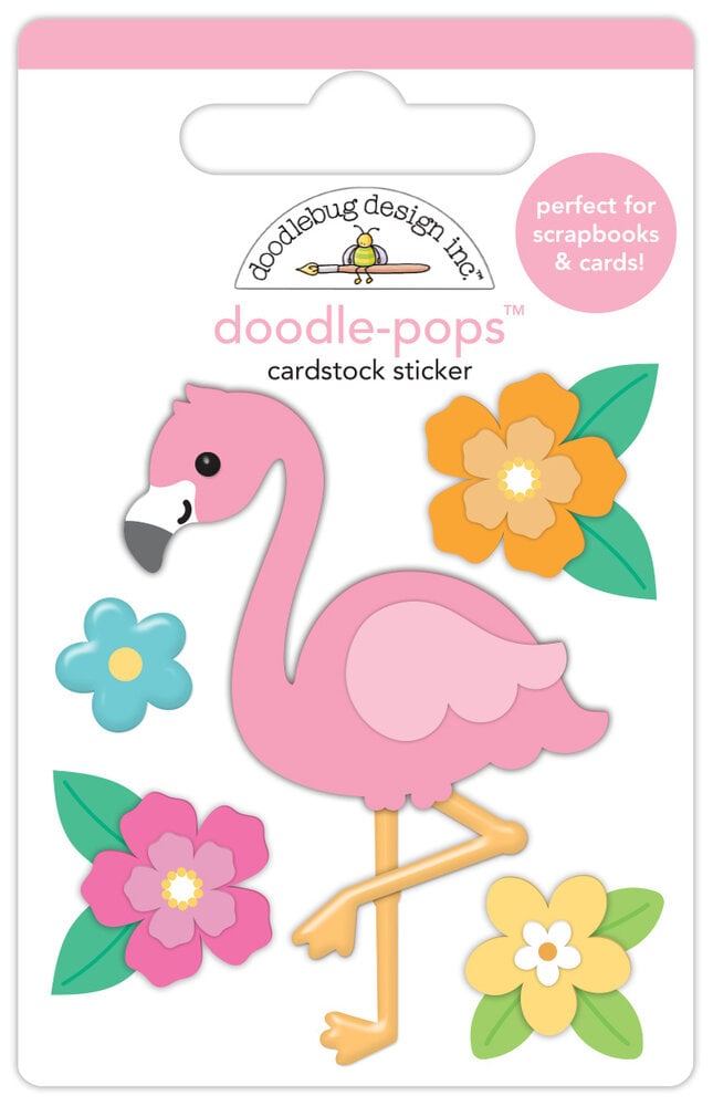 Doodlebug Design - Summer Fun Flora Flamingo Doodle-Pops