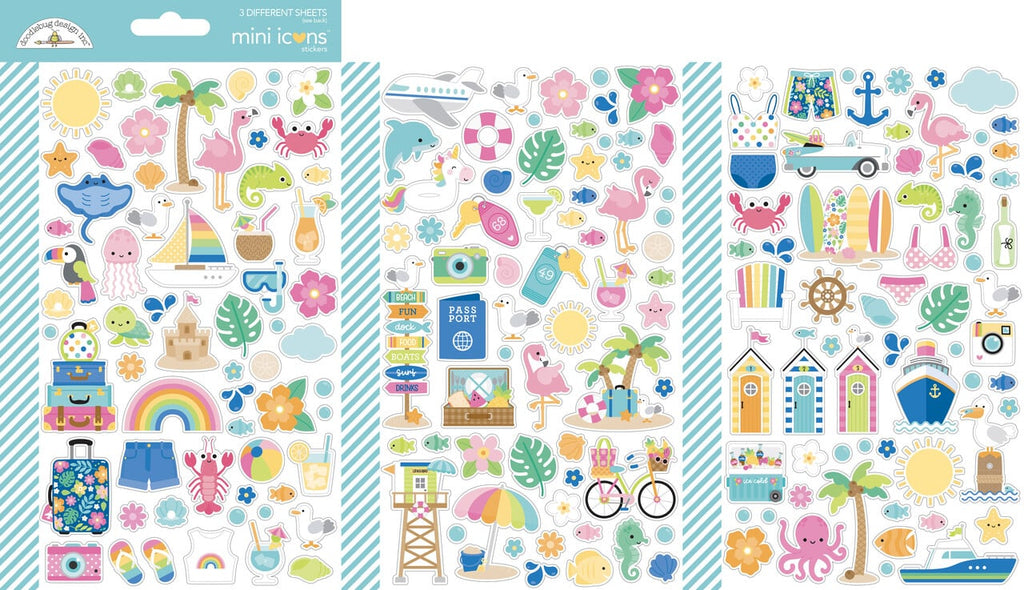 Doodlebug Design - Summer Fun Mini Icons Stickers