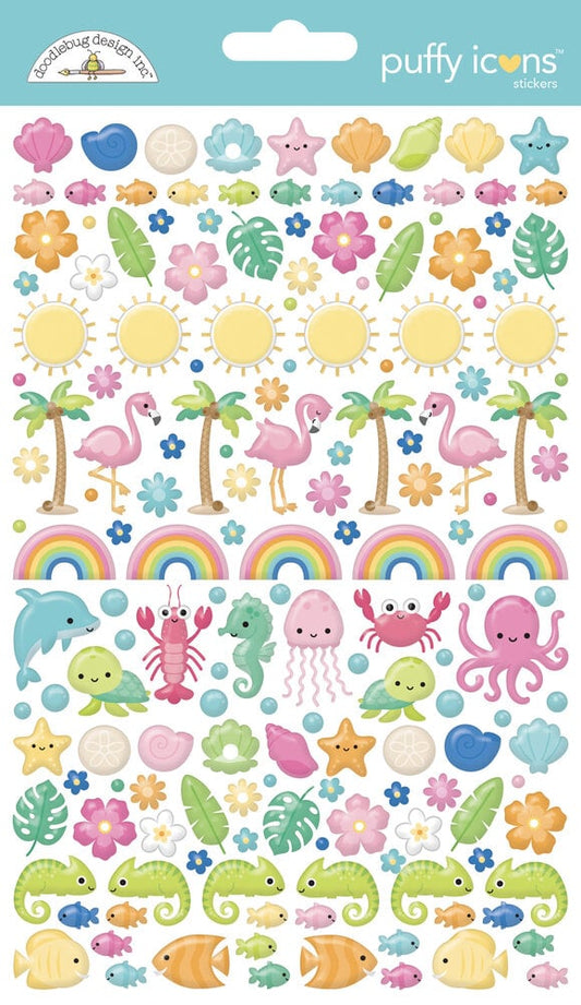 Doodlebug Design - Summer Fun Puffy Icons Stickers