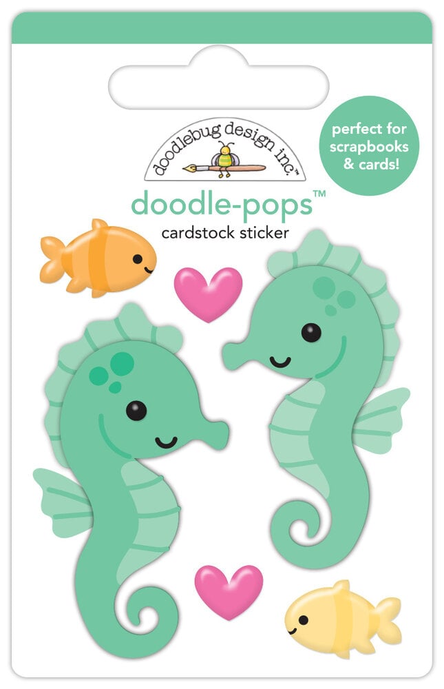 Doodlebug Design - Summer Fun Sam & Sally Seahorse Doodle-Pops