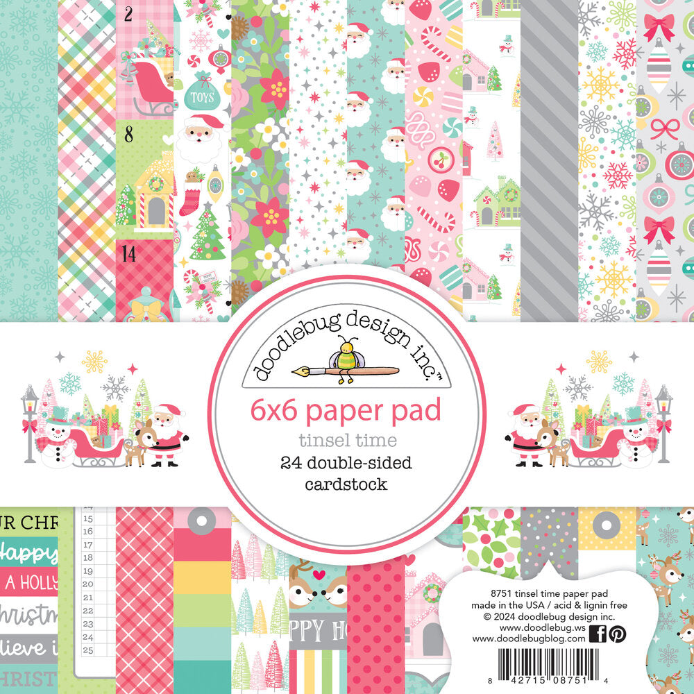 Doodlebug Design - Tinsel Time Paper Pad 6x6"