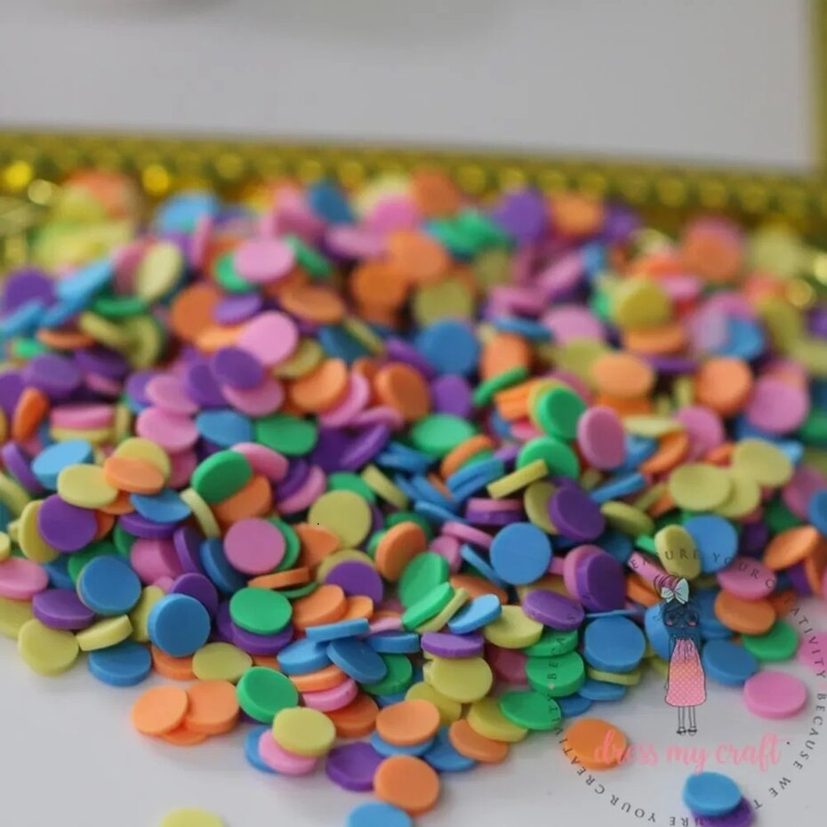 Dress My Craft - Shaker Slices Rainbow Confetti