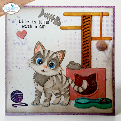 Elizabeth Craft Designs - Meet the Cats Die Cat Scratching Post