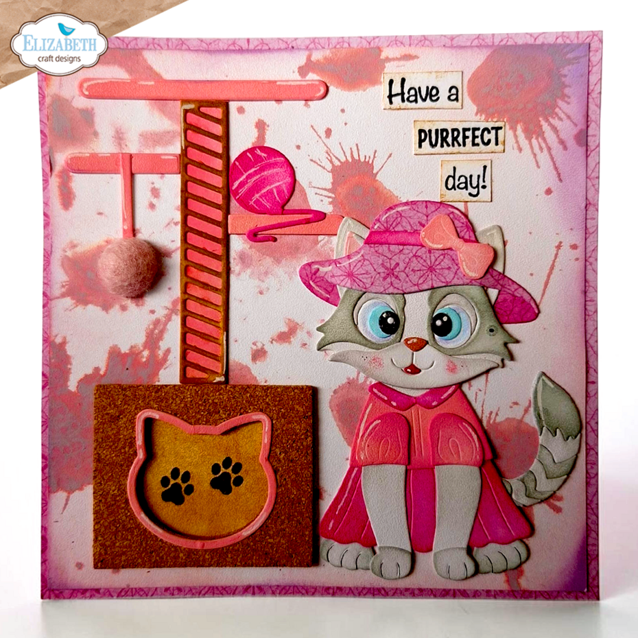 Elizabeth Craft Designs - Meet the Cats Die Cat Scratching Post