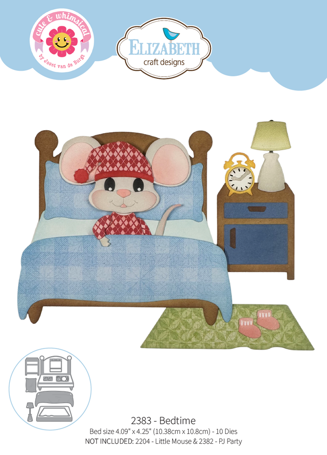 Elizabeth Craft Designs Snuggle Season Die Bedtime by Cute & Whimsical (2383)