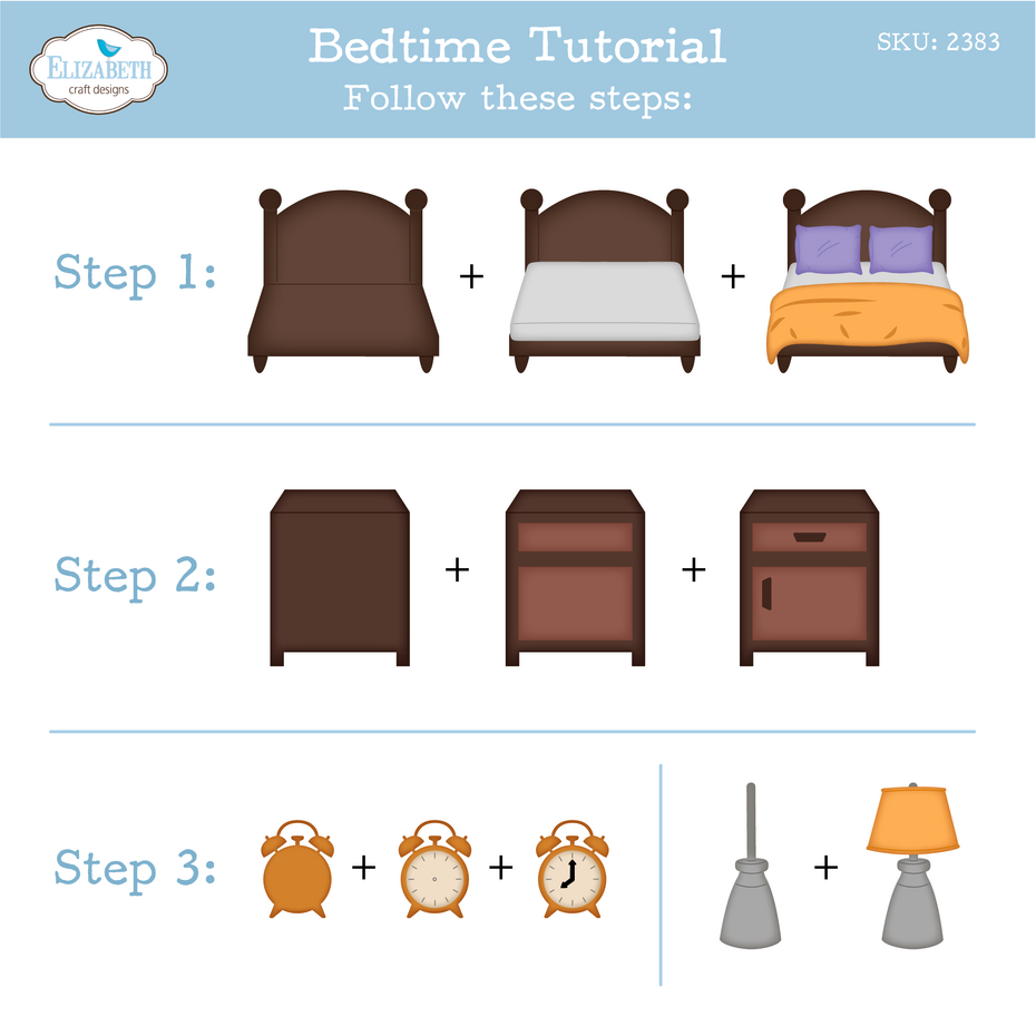 Elizabeth Craft Designs Snuggle Season Die Bedtime by Cute & Whimsical (2383)
