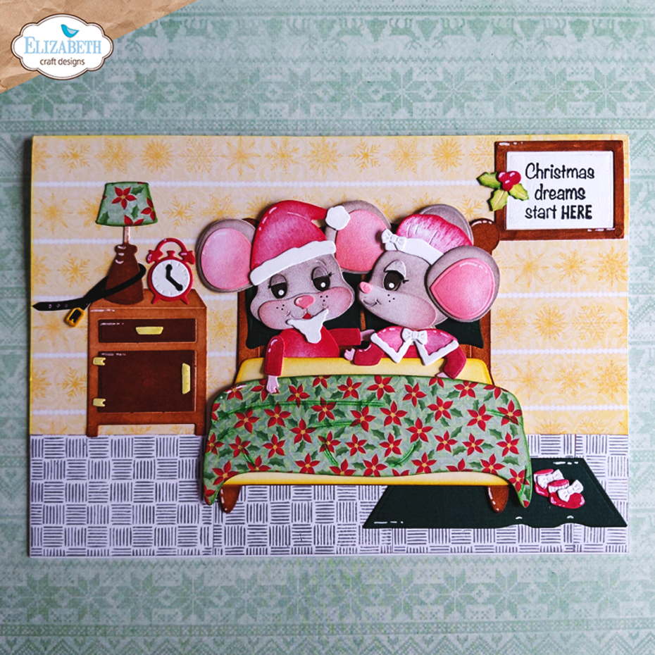 Elizabeth Craft Designs Snuggle Season Die Bedtime by Cute & Whimsical (2383)