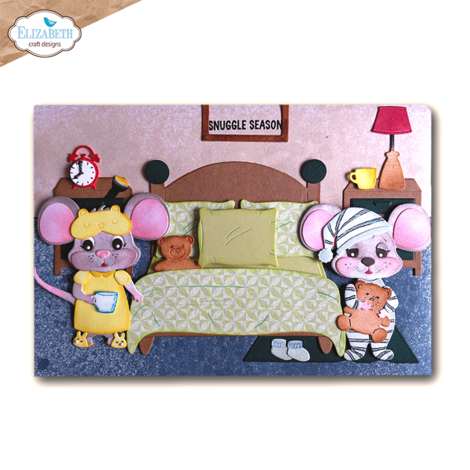 Elizabeth Craft Designs Snuggle Season Die Bedtime by Cute & Whimsical (2383)