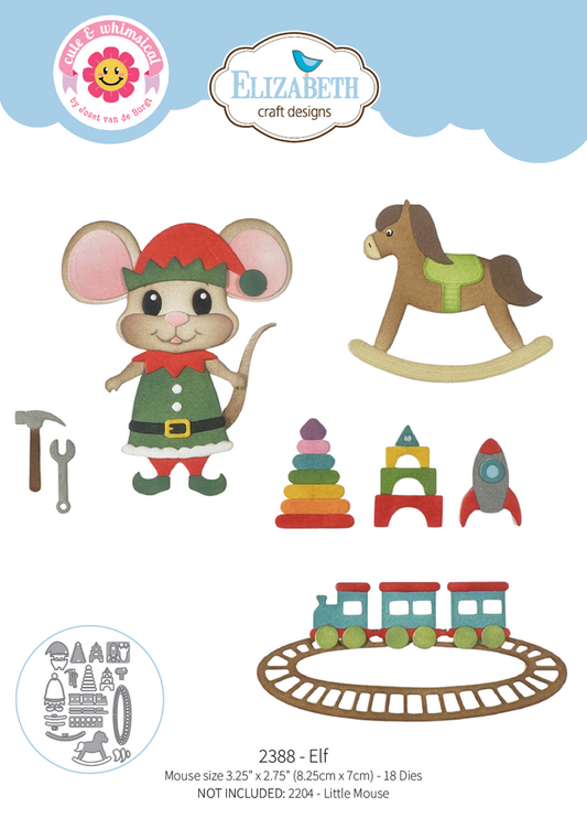 Elizabeth Craft Designs Snuggle Season Die Elf by Cute & Whimsical (2388)